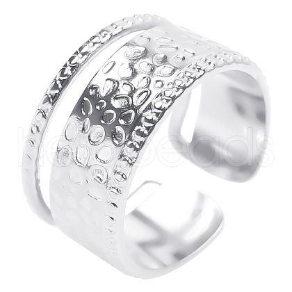 Stainless Steel Open Cuff Rings ME1293-1-1