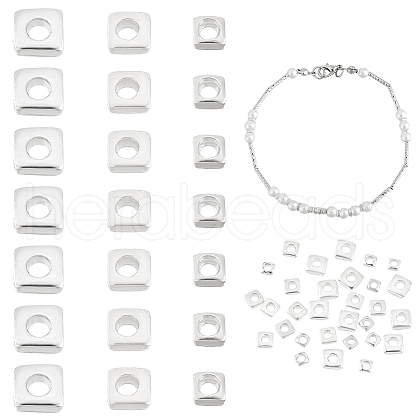  75Pcs 3 Styles 925 Sterling Silver Beads FIND-PH0023-43-1