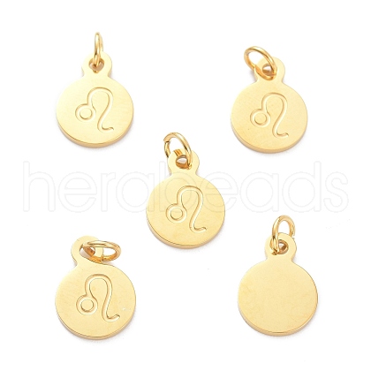Golden Plated 304 Stainless Steel Charms STAS-C022-01B-G-1