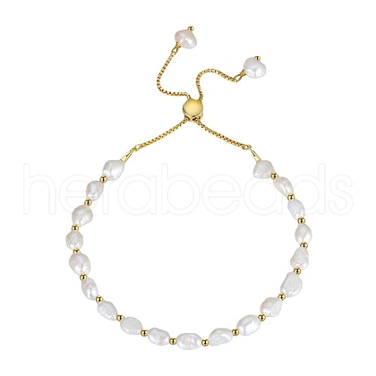Natural Freshwater Pearls Beaded Bracelets BJEW-I314-142-1
