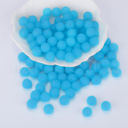 Round Silicone Focal Beads SI-JX0046A-21-1