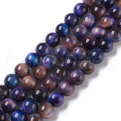 Natural Galaxy Tiger Eye Beads Strands G-P455-01B-1