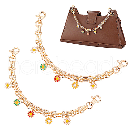   2Pcs Iron Chain Purse Strap Extenders AJEW-PH0018-09-1