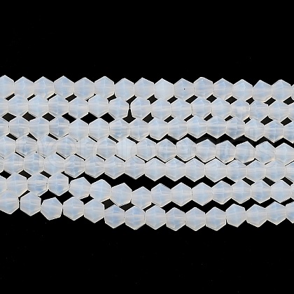 Imitation Jade Frosted Glass Bead Strands EGLA-A039-J4mm-MD05-1