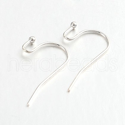 Brass Earring Hooks for Earring Designs KK-M142-01S-RS-1