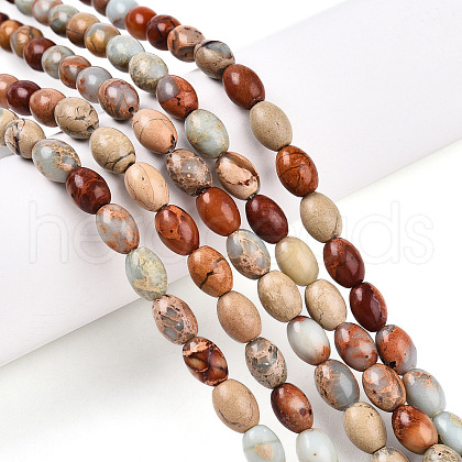 Natural Shoushan Stone Beads Strands G-N346-02B-07-1