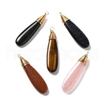 Natural & Synthetic Mixed Stone Pendants PALLOY-JF00893-1