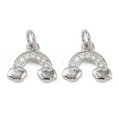 Brass Micro Pave Cubic Zirconia Pendants KK-L231-01P-01-1