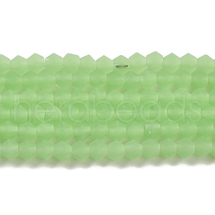Imitation Jade Frosted Glass Bead Strands EGLA-A039-J2mm-MD01-1