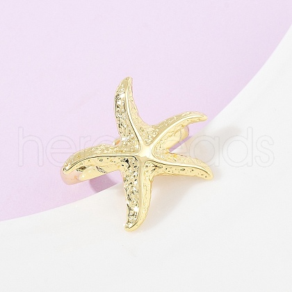 Ocean Theme Brass Cuff Rings RJEW-C135-01G-16-1