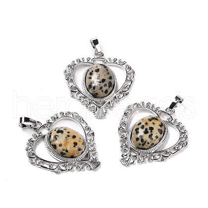 Natural Dalmatian Jasper Pendants G-I322-04P-01-1