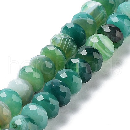 Natural Banded Agate/Striped Agate Beads Strands G-E605-A02-03C-1