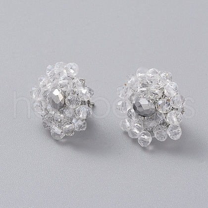 Stud Earrings EJEW-JE03769-01-1