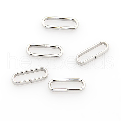 Tarnish Resistant 304 Stainless Steel Rectangle Quick Link Connectors X-STAS-J011-04-1