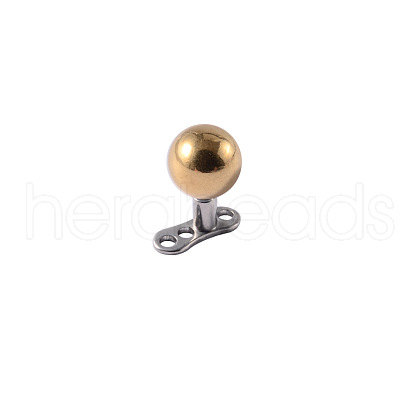 Stainless Steel Round Ball Dermal Anchor Base/Top for Women Men WGB1D88-06-1