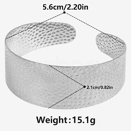 Stylish 304 Stainless Steel Cuff Bangles for Women RA8208-1-1