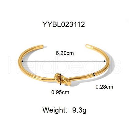 Knot Stainless Steel Cuff Bangles for Women TU4050-1-1