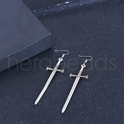 Fashionable Vintage Sword-Shaped Earrings ZZ1377-1