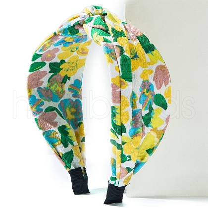 Flower Print Cloth Headband PW-WG040BF-05-1