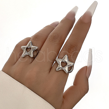 Star Alloy Adjustable Cuff Rings FS-WGD4FE5-05-1