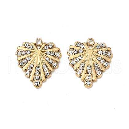304 Stainless Steel Rhinestone Pendants STAS-V015-07A-G-1