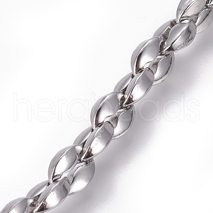Tarnish Resistant 304 Stainless Steel Oval Link Chains CHS-L020-007P-1