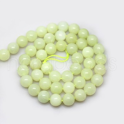 Natural New Jade Beads Strands X-G-G763-09-8mm-1