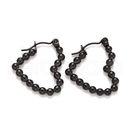 Heart 304 Stainless Steel Hoop Earrings for Women STAS-A057-19EB-1