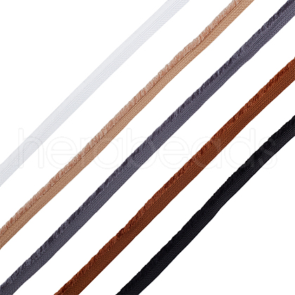 WADORN 5 Bundles 5 Colors  Polyester Chenille Furry Braided Lip Cord Trim OCOR-WR0001-25-1