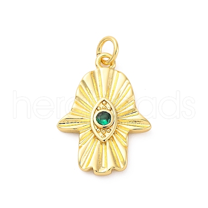 Brass Micro Pave Cubic Zirconia Pendants KK-D325-50G-1