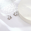 Non-Tarnish 304 Stainless Steel Stud Earrings NX6000-01-2