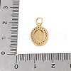 Brass Micro Pave Clear Cubic Zirconia Charms KK-E111-32G-G-3