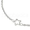 Tarnish Resistant 304 Stainless Steel Cable Chain Anklets AJEW-H104-06P-6