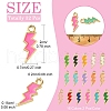 32Pcs 16 Colors Alloy Enamel Pendants ENAM-YW0004-05-3