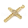 Brass Micro Pave Clear Cubic Zirconia Pendants KK-A212-06B-G-2