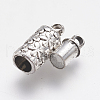 Brass Magnetic Clasps with Loops KK-F739-04-3