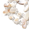 Boho Glass & Dyed Natural Shell Beaded Chips 3 Layer Necklaces for Women NJEW-H047-01B-3