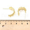 Brass Micro Pave Clear Cubic Zirconia Stud Earring Findings KK-Z106-02G-01-3