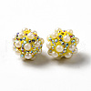 Polymer Clay Rhinestone Beads RGLA-D050-01E-3