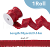 FIBLOOM 10 Yards Polyester Ruffled Lace Ribbon DIY-FI0001-14A-9