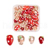 40Pcs Handmade Lampwork 3D Strawberry Beads LAMP-LS0001-10-1