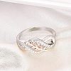 Zinc Alloy Rhinestone Finger Rings for Women FS-WG08E4B-01-2