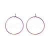 Ion Plating(IP) 316 Surgical Stainless Steel Hoop Earrings Findings STAS-F149-32M-E-2