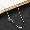 Tarnish Resistant 304 Stainless Steel Snake Chain Necklace Making STAS-P045-18P-1