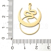 201 Stainless Steel Pendants STAS-I332-02G-3