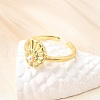 Ocean Styles Brass Cuff Rings for Women RJEW-F184-12G-3