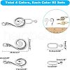 4 Colors Alloy Hook and Eye Clasps PALLOY-FH0001-28-RS-2