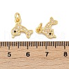 Brass Micro Pave Cubic Zirconia Pendants KK-U073-05G-3