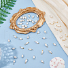 50Pcs 2 Colors Natural Pearl Rice Charms PALLOY-HS00010-4