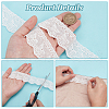 Cotton Embroidery Bowknot Ribbon OCOR-WH0101-37-4